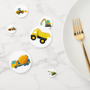 Confettis Camions de construction Anniversaire