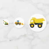 Confettis Camions de construction Anniversaire (Devant)