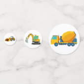 Confettis Camions de construction Anniversaire (Derrière)