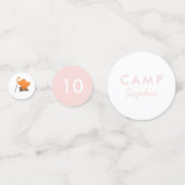 Confettis Camping Anniversaire Pink Tente Photo (Derrière)