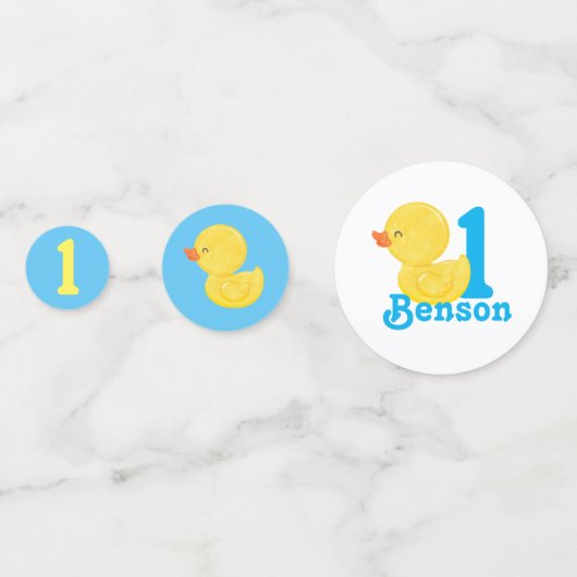 Confettis Canard en caoutchouc Personnalisé Anniversaire Con (Derrière)