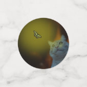 Confettis Captivé par la beauté : Chat Mesmerisé par Papillo (Petit recto)