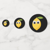Confettis Caractère citron mignon avec yeux googly (Derrière)