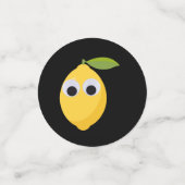 Confettis Caractère citron mignon avec yeux googly (Petit recto)