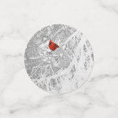 Confettis Cardinal en hiver (Petit recto)