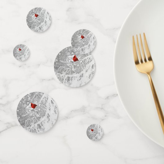 Confettis Cardinal en hiver (Groupe)