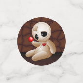 Confettis Caricature de poupée vaudou en amour (Petit recto)