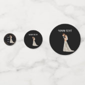 Confettis Carte de date de sauvegarde plate (Derrière)