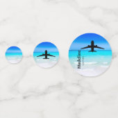 Confettis Carte d'embarquement de retraite Destination Beach (Derrière)