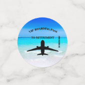 Confettis Carte d'embarquement de retraite Destination Beach (Petit recto)