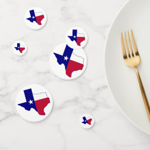 Confettis Carte du drapeau du Texas