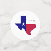 Confettis Carte du drapeau du Texas (Petit recto)