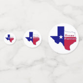Confettis Carte du drapeau Texas Forever (Devant)