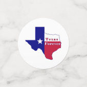 Confettis Carte du drapeau Texas Forever (Petit recto)