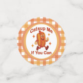 Confettis Catsume-moi si tu peux drôle Hot Dog - Ketchup Pun (Petit recto)