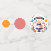 Confettis Célébration d'anniversaire Gâteau & Ballons Confet (Devant)