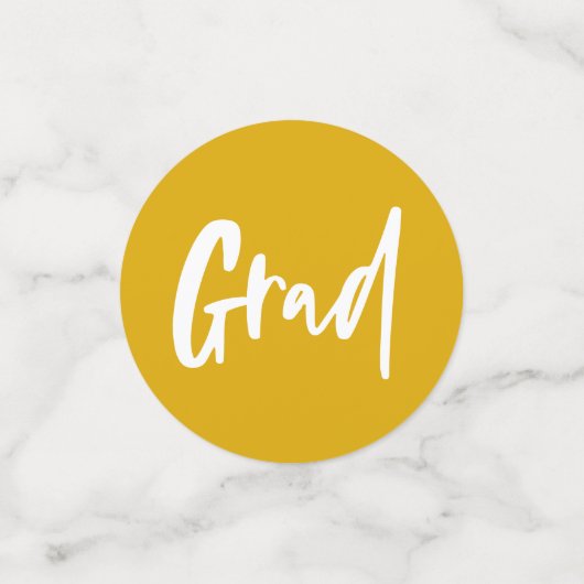 Confettis Célébration de diplôme jaune doré (Petit recto)