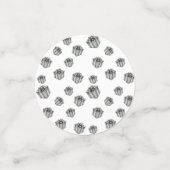 Confettis Célébration de fête Premium Présente Argent Métall (Petit recto)
