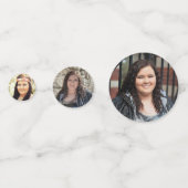 Confettis Célébration de la graduation rouge et noire (Devant)