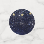 Confettis Céleste étoilé sous les étoiles soirée or bleu (Petit recto)
