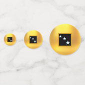 Confettis Cercles Et Étoiles Dorés Élégants Et Beaux (Derrière)
