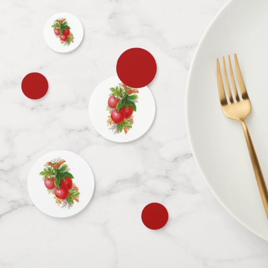 Confettis Cerises vintages (Groupe)