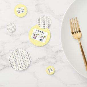 Confettis C'est Twins, Customisé F. Baby Girl & Boy Twins,