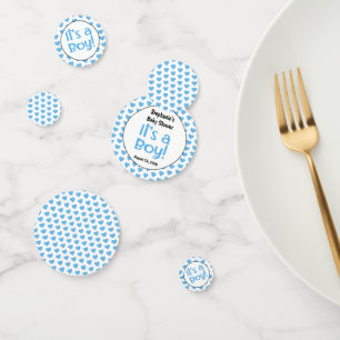 Confettis C'est un garçon amusant Blue Hearts Baby shower pe