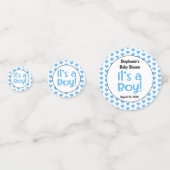 Confettis C'est un garçon amusant Blue Hearts Baby shower pe (Devant)