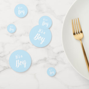 Confettis C'est un Garçon bleu clair baby shower genre révél