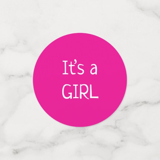 Confettis C'est une fille (Petit recto)