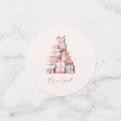 Confettis C'est une fille ! Douche rose bébé fille (Petit recto)