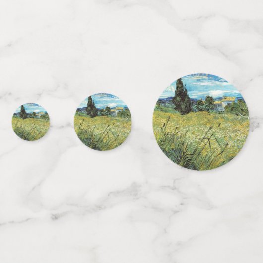 Confettis Champ de blé vert Vincent van Gogh (Derrière)