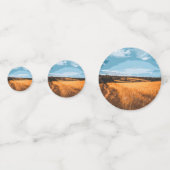 Confettis Champ Élégant de Campagne Doré Rustique d'Été Enso (Derrière)