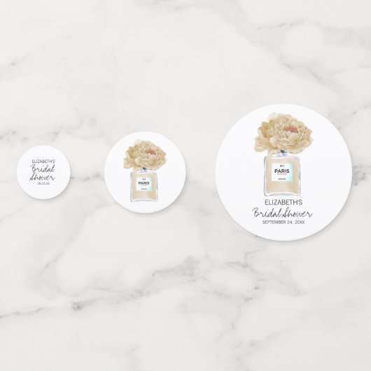 Confettis Champagne Peonies et parfum Fête des mariées flora (Devant)