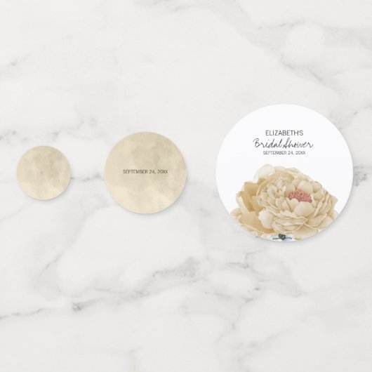 Confettis Champagne Peonies et parfum Fête des mariées flora (Derrière)