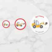 Confettis Chariot de construction Anniversaire (Devant)