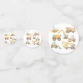 Confettis Chariots de construction fête d'anniversaire (Devant)