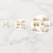 Confettis Chariots de construction fête d'anniversaire (Derrière)