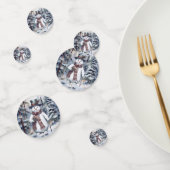 Confettis Charmant Snowman Aquarelle Forêt d'hiver (Groupe)