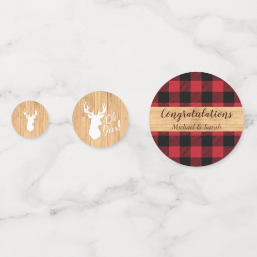 Confettis Chasse aux cerfs Lodge Baby shower Antlers (Devant)