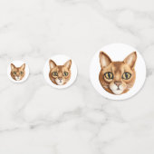 Confettis Chat Abyssin Inspiré 3D (Devant)