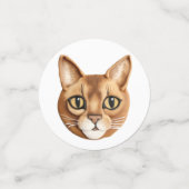 Confettis Chat Abyssin Inspiré 3D (Petit recto)