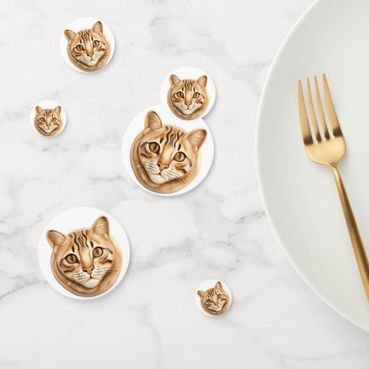 Confettis Chat Bengal 3D Inspiré (Groupe)
