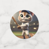 Confettis Chat de baseball 3D amusant, (Petit recto)