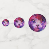 Confettis Chat de galaxie violette (Devant)