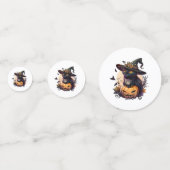 Confettis Chat de sorcière pour Halloween (Derrière)