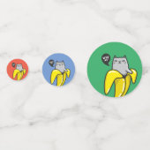 Confettis Chat en banane (Devant)