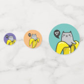 Confettis Chat en banane (Derrière)