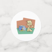 Confettis Chat et cuvette de poisson (Petit recto)